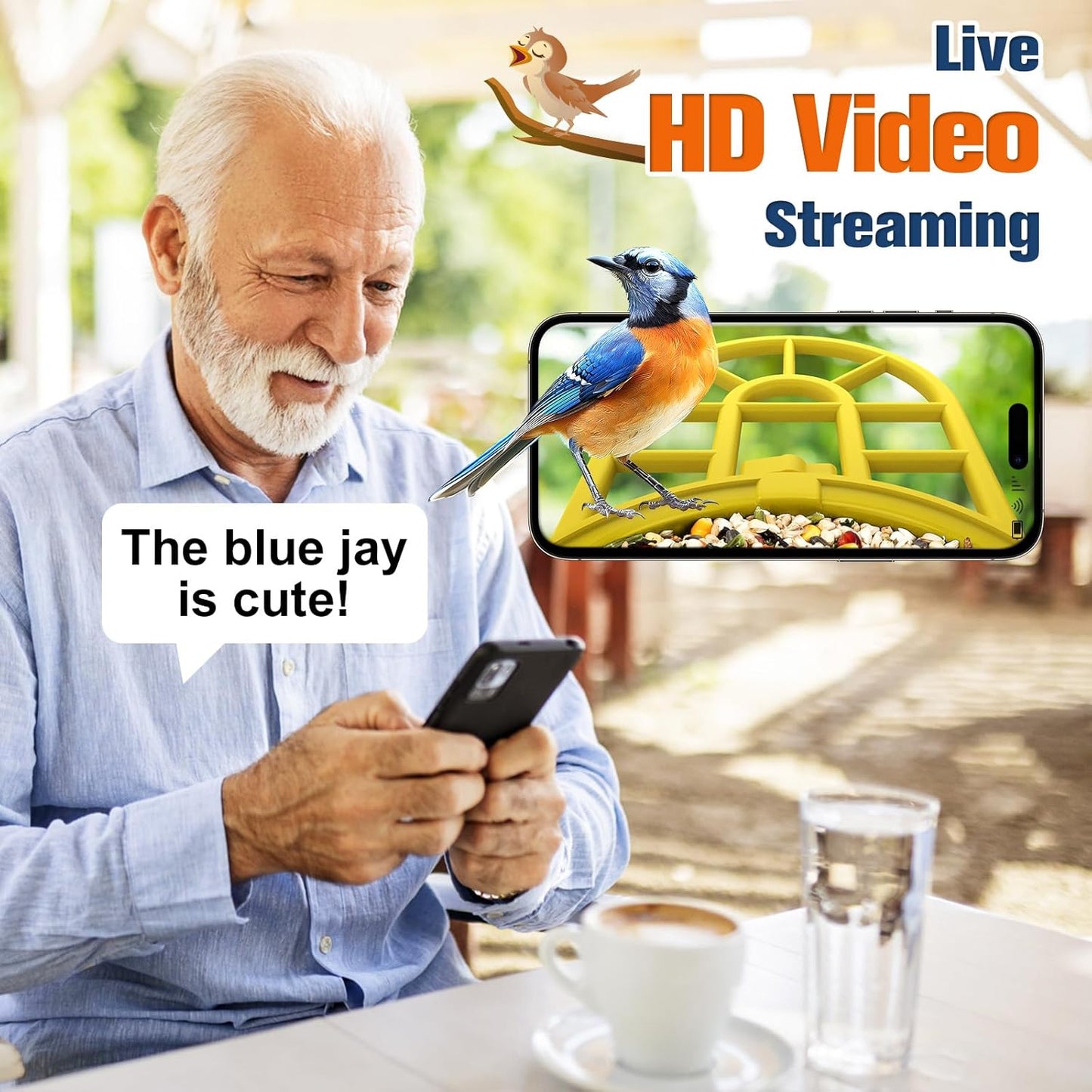 PeckCam® Bird Feeder with Camera with AI Identify 10000+ Birds Species, 3 Solar Panels, 2K Live View, Instant Arrival Alerts, Smart Bird House with Cam, Gift for Bird Lovers