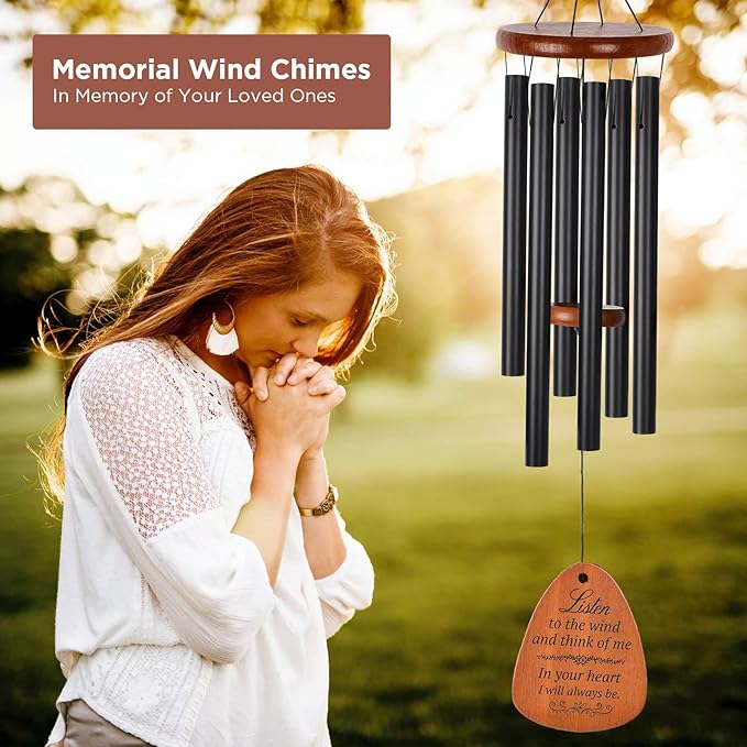 Wind Chimes for Outside Deep Tone Large Aluminium Windchimes Outdoors Patio Decor Memorial Wind Chime for Loss of Loved One Bereavement Memorial Gifts Sympathy Wind Chimes Unisex Gift Garden Decor