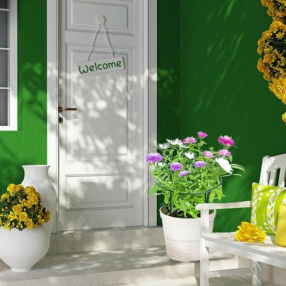 HiGift 16 Pack Plant Support Stakes, Half Round Metal Garden Plant Stake Indoor Peony Cages and Supports, Green Plant Support Ring Border for Tomato,Hydrangea,Flower Outdoor (10" Wide x 15.8" High)