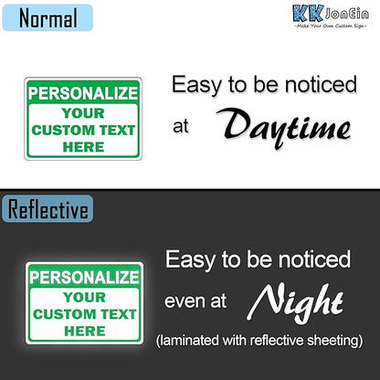 Custom Sign Outdoor 14x10 Inches Horizontal, Metal Gate Sign Personalized for Outside, Customized for Home, Office, Garage, Porch, Delivery Signage, .040 Aluminum, Rust Free, Waterproof