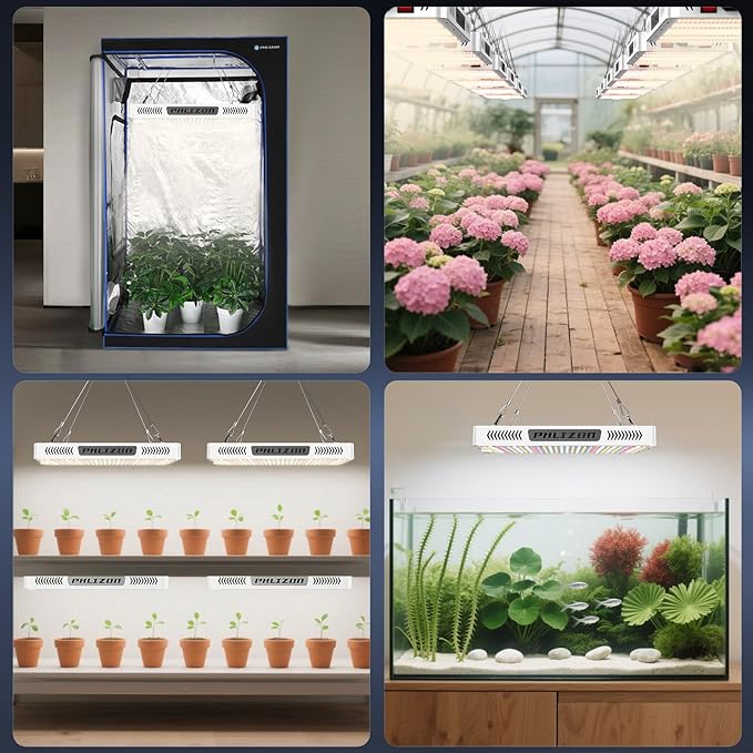 Phlizon pro2000W High Power Led Grow Light with High Yield Diodes Full Spectrum LED Grow Lights for Indoor Plants Greenhouse Veg Bloom Light Hydroponic Grow Lamp