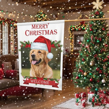 Custom Christmas Garden Flag for Outdoor Personalized Christmas Yard Flags Decor Customized Flag Add Your Own Picture/Text House Lawn Banner Double Sided Home Wall Decoration 12.5x18 28x40
