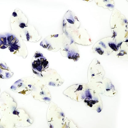 Butterfly Seed Paper – 50pcs Large Purple Plantable Wildflower, Writable & Plantable Gift for Moms, Plant Lover, & Teachers, Ideal for Weddings, Baby Shower, Memorial, & Celebrations