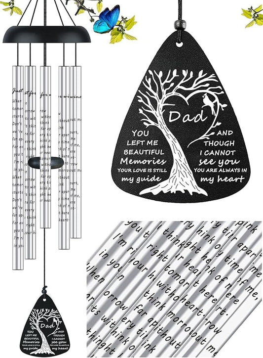 36'' Sympathy Memorial Wind Chimes for Loss of Father Sympathy Gift Remembrance Bereavement Memorial Gifts for Loss of Dad Father Loved One in Memory of Dad