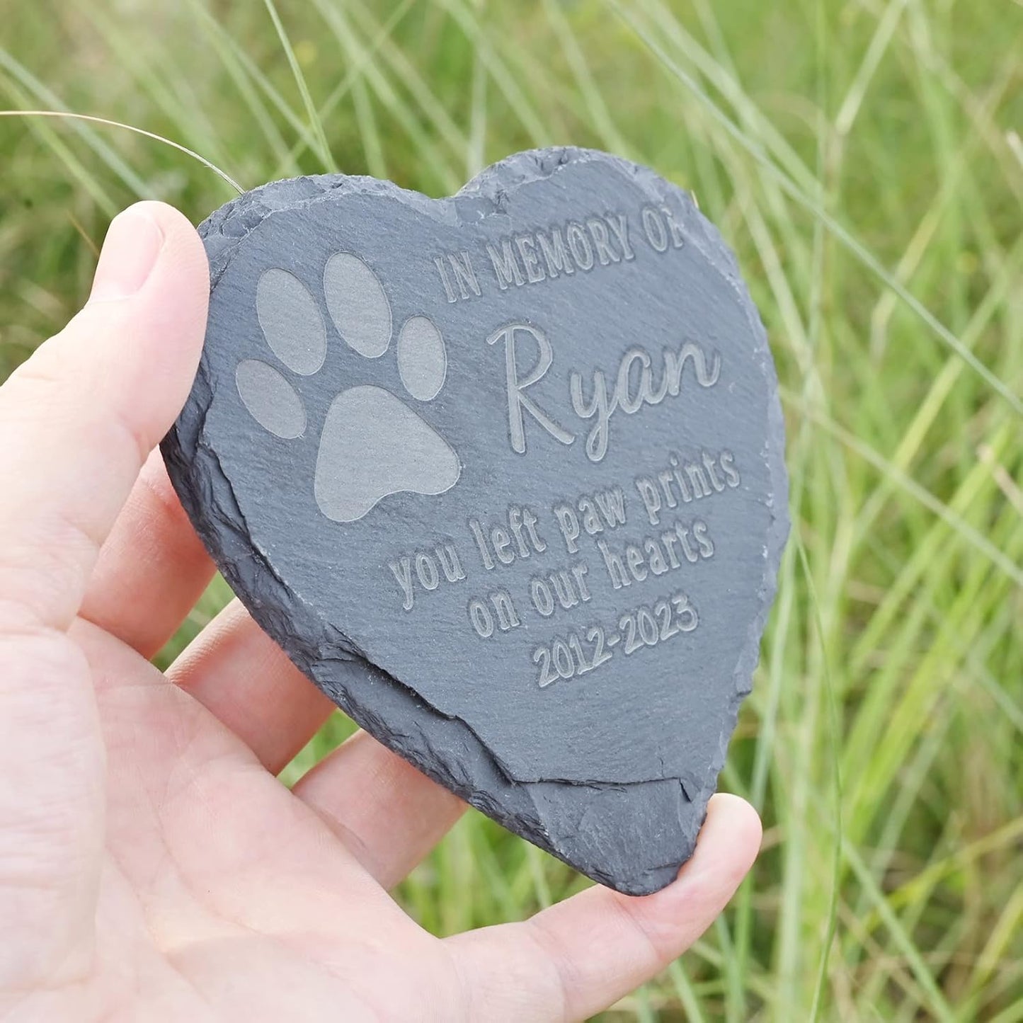 Personalized Pet Memorial Stones - In Memory of Dog or Cat, Sympathy Gift for Pet Loss