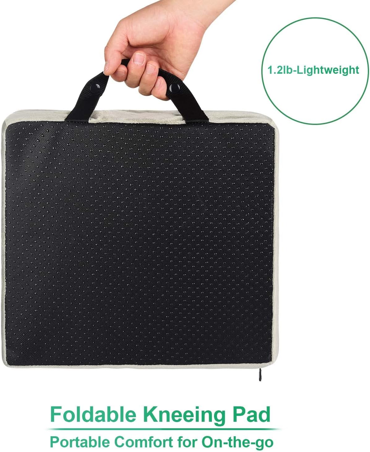 i frmmy Memory Foam Extra Thick Kneeling Cushion Pad- Garden Kneeler for Gardening, Bath Kneeler for Baby Bath, Knee Mat for Work, Extra Large 22x 12 Inch, Thick 2.9 Inch (Gray)