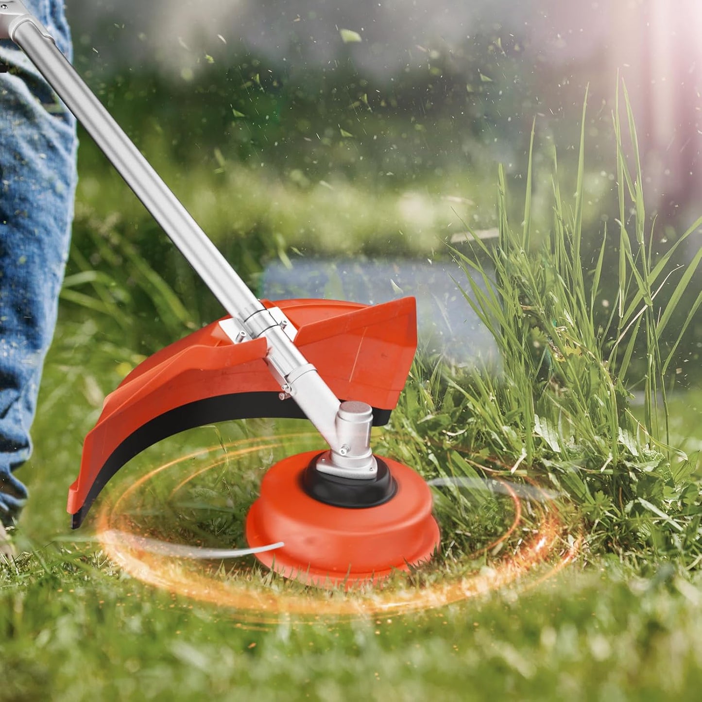 36cc Gas Trimmer Edger Mower, 3 in 1 Grade Weed Wacker, Powerful 2 Stroke Gas String Trimmer Yard Tool, Carb Compliant Lawn Equipment, Quick Start Grass Cutter