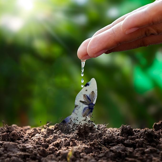 Wildflower Seed Paper - Set of 24 Hummingbird-Shaped for Funeral Favors, Memorial Gifts, & Sympathy Gifts for Loss of Father and Mother (Purple)