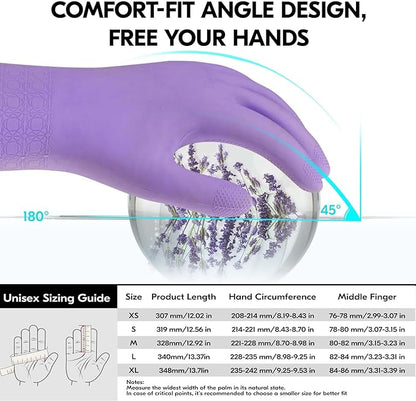 Vgo... Extra Long Gardening Gloves,Double-layer,Waterproof,Slip-Resistant,Chemical-Resistant Glove for Gardening,Outdoor Work(TP1117)