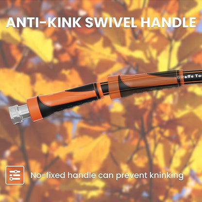 Giraffe Tools Garden Leader Hose 15ft x 5/8", Short Water Hose Heavy Duty, Flexible, Lightweight Hybrid Hose with Swivel Handle, Double Female Fittings, Burst 600 PSI