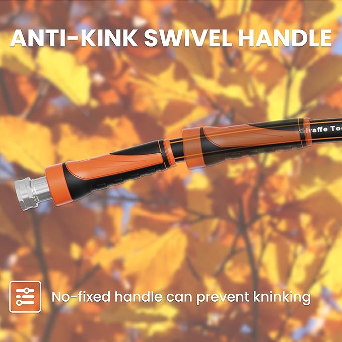 Giraffe Tools Garden Leader Hose 10ft x 5/8", Short Water Hose Heavy Duty, Flexible, Lightweight Hybrid Hose with Swivel Handle, Double Female Fittings, Burst 600 PSI