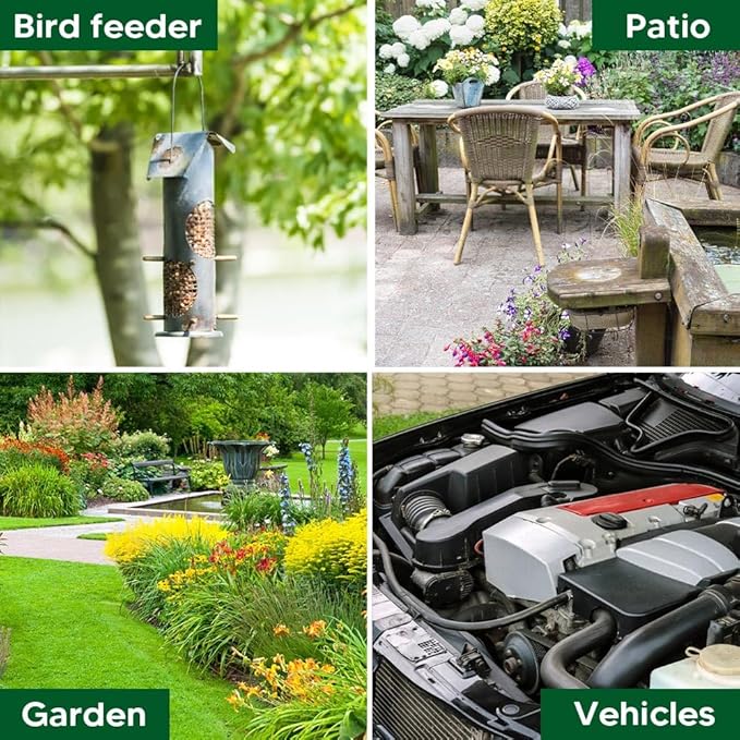 Squirrel Repellent Outdoor, Chipmunk Repellent Outdoor, Peppermint Repel Squirrel and Chipmunk from Garden/Attic/Yard/Bird Feeders, Use Safely Around Family, Pets & Plants - 8P