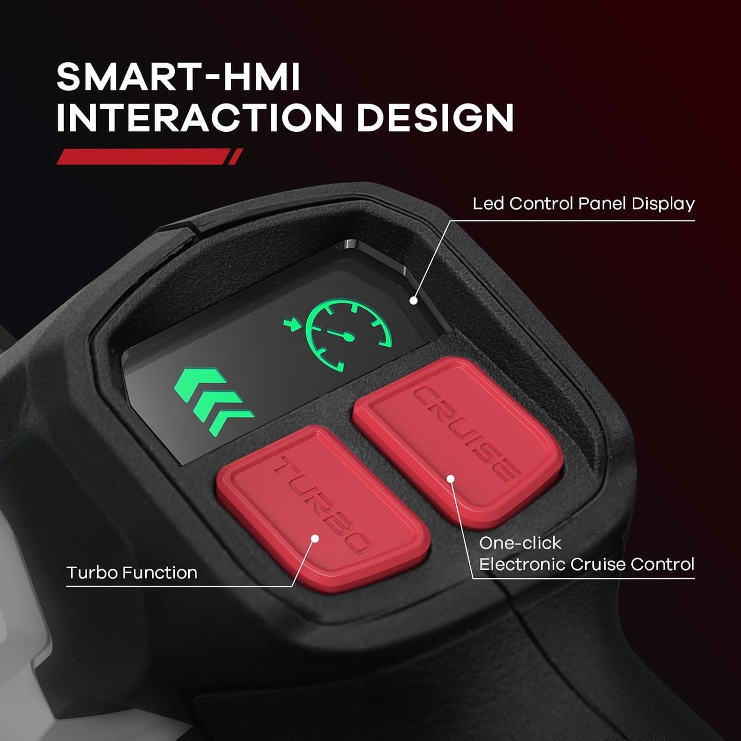 Enhulk 58V 730 CFM Leaf Blower, Brushless Motor, Cruise Control, Turbo Variable-Speeds, CoolBlast Tech, 2.5AH Battery and Charger Included