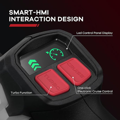 Enhulk 58V 730 CFM Leaf Blower, Brushless Motor, Cruise Control, Turbo Variable-Speeds, CoolBlast Tech, 2.5AH Battery and Charger Included