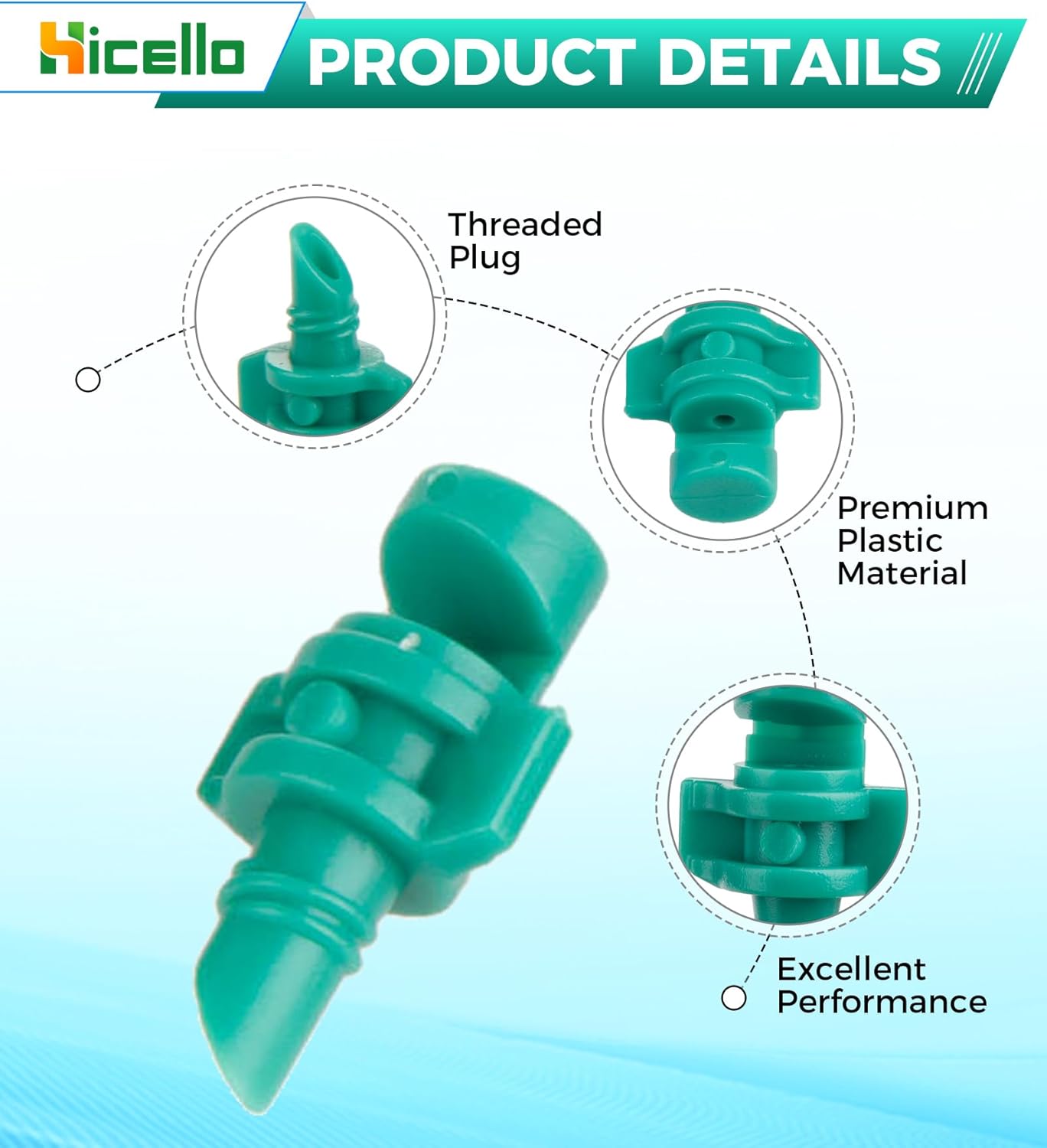 100PCS 180 Degree Misting Nozzle Irrigation, Sprinklers Sprayer for Garden Irrigation System, Micro Sprayer Refraction Automizing Drippers