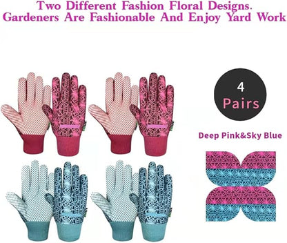 Thorn Proof&Puncture Resistant Gardening Gloves with Grip,Garden Gloves for Women, Leather Work Gloves,Gifts