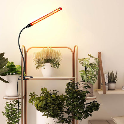 2Pack 9 Watt Clip Grow Lights for Indoor Plants with Timer, Mini Pot Plant Grow Light, Full Spectrum Small Bonsai Grow Light, Bright Enough Plant Growing Lamps