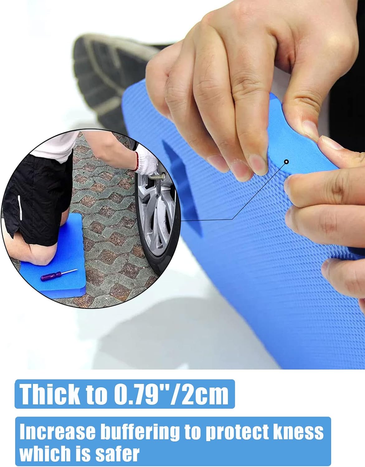 YWSHF 2 PCS Garden Kneeling Pad,Knee Mat Waterproof Foam Knee Pads for Gardening,Cleaning,Baby Bath,Yoga,Praying and Exercise 15.745'' x 7.09'' x 0.79''