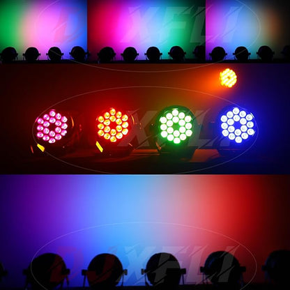 Outdoor Waterproof LED Par Lights 18x18W RGBWA UV 6in1 LED Light DMX Control Stage Light DJ Equipment Disco Lighting for Party, Club, Bar, Wedding, Halloween Decorations