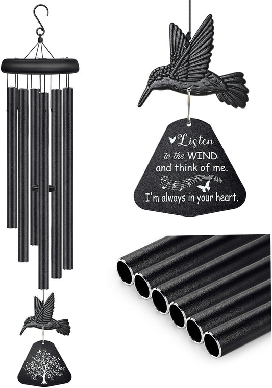 Sympathy Wind Chimes for Outside Deep Tone, Memorial Wind Chimes for Loss of Loved One Prime, Bereavement Condolence Remembrance Funeral Gifts for Grieving Friends Loss of Mother Father