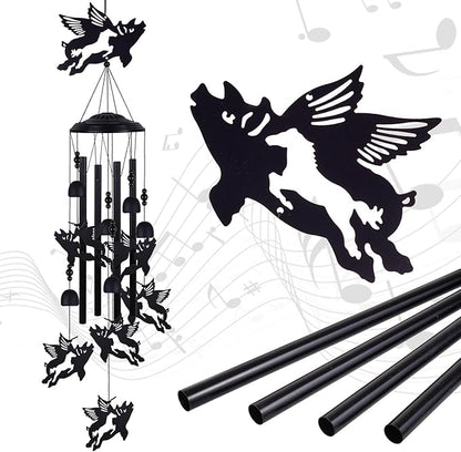 Flying Pigs Wind Chimes Outside Decorate, Memorial Wind Chimes, Wind Catcher, Mobile Flying Pig Wind Bells for Home, Yard, Tree, Patio, Garden Decoration, Gifts for Pig Lovers, Festival Gifts for Mom