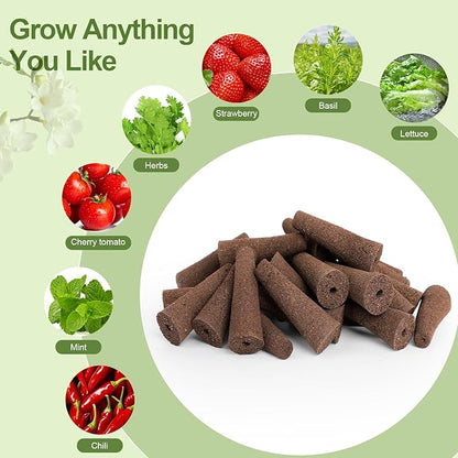 79 PCS Hydroponic Indoor Seed Pods, Growing System Kit for Aerogarden & Other Brands - Seed Starter, Growing Herb Pods Kit with 24 Grow Sponges, 12 Baskets, 12 Domes, 30 Labels & 1 Tweezer