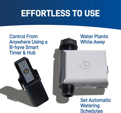 Orbit 50022 Medium-Area 1-Zone All-in-One Automatic Watering System with B-hyve Smart Hose Watering Timer and B-hyve Smart Wi-Fi Hub