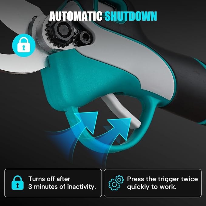 Cordless Electric Pruning Shears for Makita 18V Battery, Brushless Portable Pruner 1.2'' (30mm) Cutting Diameter w/LED Display, 4 Wrenches for Gardening Tree Branch (Battery NOT included)