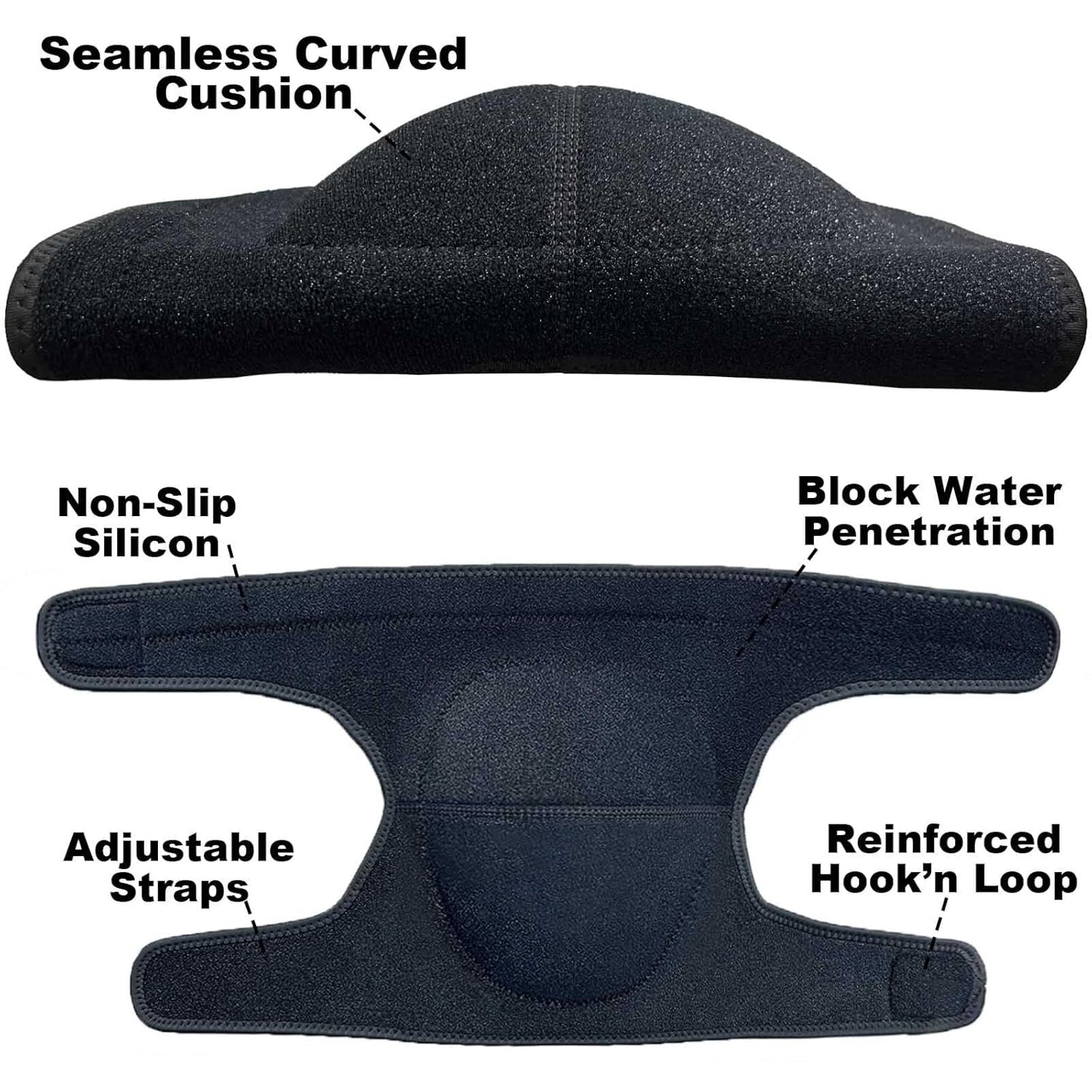 Gardening Knee pads for Men, Women Knee Pad for Kneeling Work, Flooring Kneepads with Soft Thick Foam Cushion for Construction, Cleaning, Roofing Knee Protector with Adjustable Strap, Black L (1 Pair)