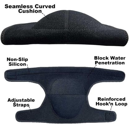 Gardening Knee pads for Men, Women Knee Pad for Kneeling Work, Flooring Kneepads with Soft Thick Foam Cushion for Construction, Cleaning, Roofing Knee Protector with Adjustable Strap, Black L (1 Pair)