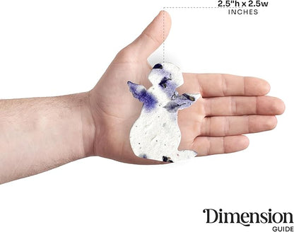 24pcs Seed Paper – Pink Plantable Wildflower for Pet Lovers, Pet Owners, Memorials & Other Milestone Celebrations (Purple - Dog)