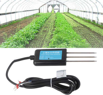 Soil Moistures Sensor, Soil Hygrometer Sensor Test Kit, 0-10v Output Waterproof Greenhouse Soil Moistures Humidity Sensor Tester Meter Soil Test Kits Plant Accessories Indoor