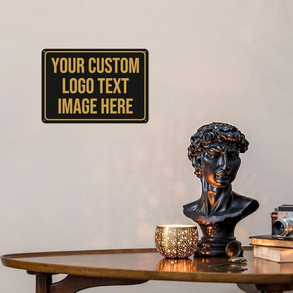 Custom Signs, Custom Sign Metal Signs Customized Signs - Personalized Signs Make Your Own Sign With Text Photo Logo For Office Business Workplace Home Bar Indoor Outdoor Use 6""x8""