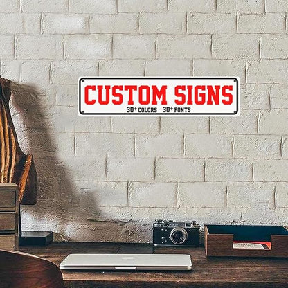 Custom Signs Outdoor，16x4inch Personalized Metal Parking Signs For Business,Intersection Signs,Road Signs,Outdoor Garden Signs,Workplace,Office,Home,Hazard Decorative Signs.