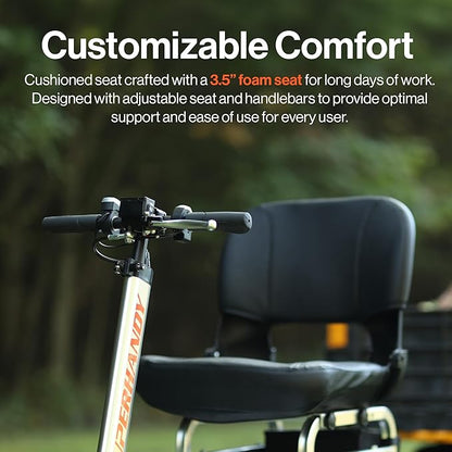 SuperHandy Electric Tugger Cart, Industrial Tow Tractor Riding Scooter - 1 Seater, 2600 lbs Towing Cap, 350 lbs load cap, 48V 4Ah Li-Ion Battery - For Warehouse Material & Mobility Personnel Transport