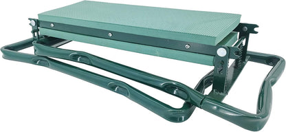 Upgraded Garden Kneeler Seat 24" Wide Soft Kneeling Pad Garden Tools Stools Garden Bench with 2 Large Tool Pouches Outdoor Foldable Sturdy Gardening Tools for Gardeners, Green 15299-2D
