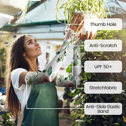 Gardening Sleeves for Women Farm Sun Protection Thorn Proof Cooling Arm Sleeves to Cover Arms for Garden Sports