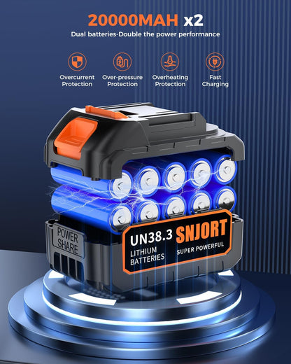 Leaf Blower Cordless with Battery and Charger,800,000 RPM,Extended Nozzle,Lightweight Handheld Design,Blower for Patio Cleaning,car Blowing Water,Blowing Leaves and Dust (Vitality Orange)