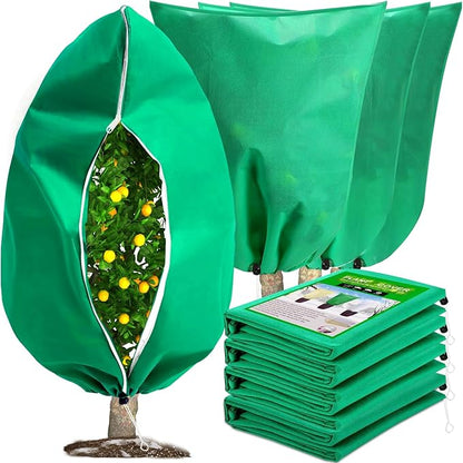 DQS 4 Pack Plant Covers Freeze Protection, 31.4" x47.2" Winter Frost Protection Blankets Frost Cloth,Suitable for Outdoor Winter Frost, Cold Weather, shrubs, Trees, Jackets, and coverings