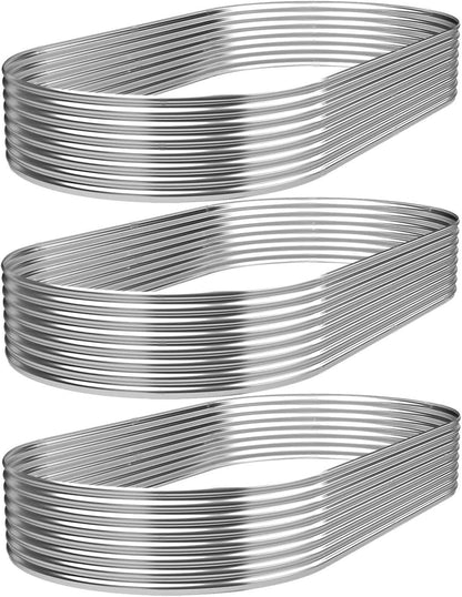 FRIZIONE 3pcs Galvanized Raised Garden Bed Outdoor,Steel Garden Bed for Vegetables,Above Ground Garden Box for Flower,Metal Raised Beds for Gardening