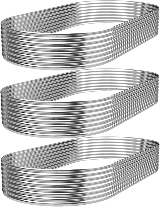 FRIZIONE 3pcs Galvanized Raised Garden Bed Outdoor,Steel Garden Bed for Vegetables,Above Ground Garden Box for Flower,Metal Raised Beds for Gardening