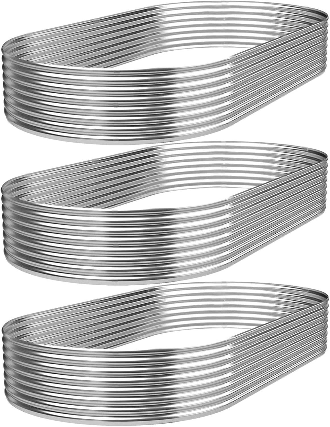 FRIZIONE 3pcs 6x3ft Galvanized Raised Garden Bed Outdoor,Steel Garden Bed for Vegetables,Above Ground Garden Box for Flower,Metal Raised Beds for Gardening