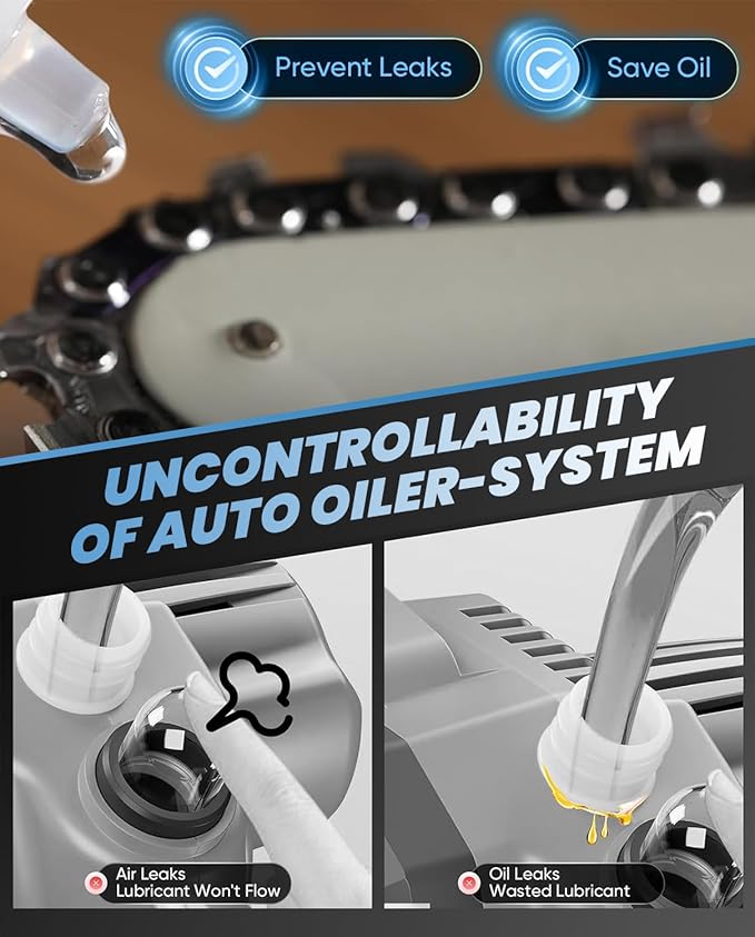 Saker Mini Chainsaw|6 Inch Chainsaws[2025 Upgraded]|Mini Cordless Electric Chain Saw|Small Handheld Portable Chain Saws Battery Powered Saw for Tree Trimmer and Garden