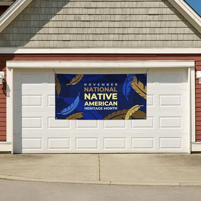 Native American Heritage Month Banner 3 x 6 ft Outdoor Yard Garden Flag Party Decoration Poster