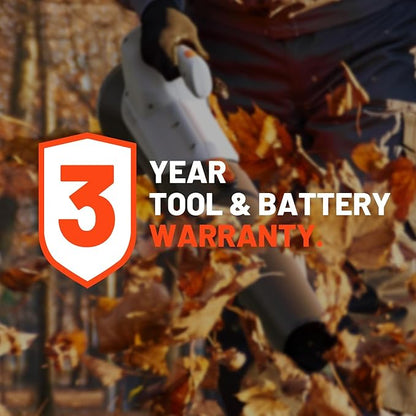 Litheli 20V Cordless Leaf Blower Battery Powered Leaf Blower, 2.0 Ah Battery Lightweight 2 Speed Mode Electric Blowers for Lawn Care, Patio, Snow, Dust, Blowing Leaves