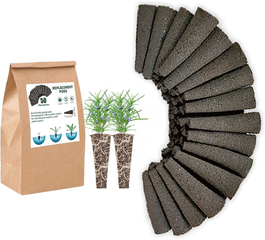 Grow Sponges, Starter Pods Compatible with Aero Garden,Refill Pods for Hydroponic Growing System (50 Pack)