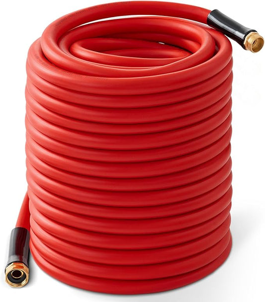 Garden Hose 200ft x 3/4” Hot Water Hose, Heavy Duty -50°F to 190°F,Burst 600Psi Flexible Upgraded Rubber Hoses,3/4” Solid Fittings for All-weather Outdoor Lawn & Garden