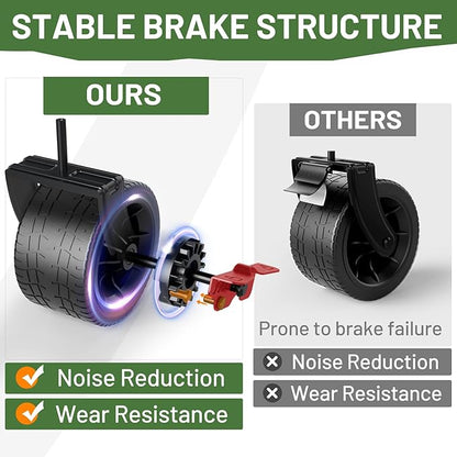 TIMBER RIDGE 600L Beast Wagon 26" W Extra Wide All Terrain Folding w/Big Wheels, Cargo Net & Tailgate, 26" W and 55.25" L, Capacity and 400lbs Heavy Duty Collapsible Portable Cart, Grey