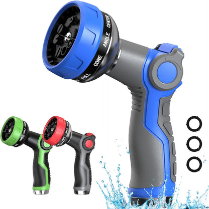 Hose Nozzle 10 Adjustable Patterns Garden Hose Nozzle Premium High Pressure Water Hose Nozzle with Thumb Control Design Hose Sprayer Nozzle for Garden & Lawns Watering, Cleaning, Pets & Car Washing
