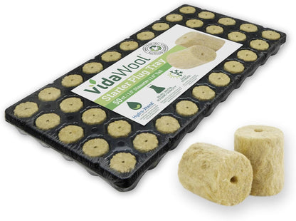 1.5" Seed Starter Plug Tray-Hydroponic Pods-Stone Wool-Rock Wool Cubes for Hydroponics-Plant Starter Plugs-Hydroponics Growing Syste-Garden Supplies for Plant Propagation-50 Count